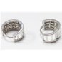 NEW - 14K WHITE GOLD 0.70 TCW HUGGIE DIAMOND EARRINGS - RETAIL $2395 - FREE S&H