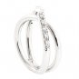 UNIQUE & MODERN SOLID 14K WHITE GOLD ROUND DIAMOND ENGAGEMENT RING ~ FREE S&H