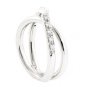 UNIQUE & MODERN SOLID 14K WHITE GOLD ROUND DIAMOND ENGAGEMENT RING ~ FREE S&H