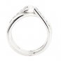UNIQUE & MODERN SOLID 14K WHITE GOLD ROUND DIAMOND ENGAGEMENT RING ~ FREE S&H