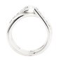 UNIQUE & MODERN SOLID 14K WHITE GOLD ROUND DIAMOND ENGAGEMENT RING ~ FREE S&H