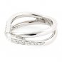 UNIQUE & MODERN SOLID 14K WHITE GOLD ROUND DIAMOND ENGAGEMENT RING ~ FREE S&H