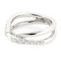 UNIQUE & MODERN SOLID 14K WHITE GOLD ROUND DIAMOND ENGAGEMENT RING ~ FREE S&H