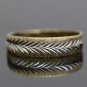 UNIQUE SOLID 14K YELLOW & WHITE GOLD MENS WEDDING BAND RING SZ 12.5 ~ 2.8 GRAMS
