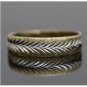 UNIQUE SOLID 14K YELLOW & WHITE GOLD MENS WEDDING BAND RING SZ 12.5 ~ 2.8 GRAMS