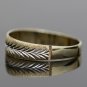 UNIQUE SOLID 14K YELLOW & WHITE GOLD MENS WEDDING BAND RING SZ 12.5 ~ 2.8 GRAMS