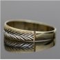 UNIQUE SOLID 14K YELLOW & WHITE GOLD MENS WEDDING BAND RING SZ 12.5 ~ 2.8 GRAMS