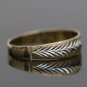 UNIQUE SOLID 14K YELLOW & WHITE GOLD MENS WEDDING BAND RING SZ 12.5 ~ 2.8 GRAMS