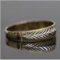 UNIQUE SOLID 14K YELLOW & WHITE GOLD MENS WEDDING BAND RING SZ 12.5 ~ 2.8 GRAMS