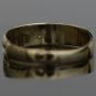UNIQUE SOLID 14K YELLOW & WHITE GOLD MENS WEDDING BAND RING SZ 12.5 ~ 2.8 GRAMS