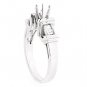 14K WHITE GOLD SEMI MOUNT BAGUETTE DIAMOND ENGAGEMENT RING SETTING ~ FREE S&H