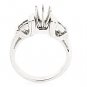 14K WHITE GOLD SEMI MOUNT BAGUETTE DIAMOND ENGAGEMENT RING SETTING ~ FREE S&H