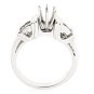 14K WHITE GOLD SEMI MOUNT BAGUETTE DIAMOND ENGAGEMENT RING SETTING ~ FREE S&H