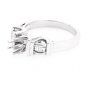 14K WHITE GOLD SEMI MOUNT BAGUETTE DIAMOND ENGAGEMENT RING SETTING ~ FREE S&H