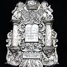 LUXURIOUS SOLID 925 STERLING SILVER TORAH SCROLL BREAST PLATE JUDAICA CHOSHEN