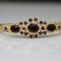 VINTAGE ESTATE 14K YELLOW GOLD & 9+ CARAT GARNET BANGLE BRACELET ~ GORGEOUS!!