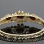 VINTAGE ESTATE 14K YELLOW GOLD & 9+ CARAT GARNET BANGLE BRACELET ~ GORGEOUS!!