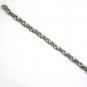ELEGANT 14K WHITE GOLD & 1.10 TCW DIAMOND LINKS X TENNIS BRACELET ~HEAVY 18.5GR!