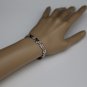 ELEGANT 14K WHITE GOLD & 1.10 TCW DIAMOND LINKS X TENNIS BRACELET ~HEAVY 18.5GR!