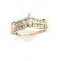 ESTATE 14K SOLID YELLOW GOLD 0.30TCW MARQUISE DIAMOND ENGAGEMENT RING ~ FREE S&H