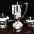 HARD TO FIND VINTAGE ART DECO 5PC MEXICAN STERLING SILVER COFFEE TEA SET ALADDIN
