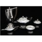HARD TO FIND VINTAGE ART DECO 5PC MEXICAN STERLING SILVER COFFEE TEA SET ALADDIN
