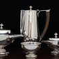HARD TO FIND VINTAGE ART DECO 5PC MEXICAN STERLING SILVER COFFEE TEA SET ALADDIN