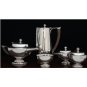 HARD TO FIND VINTAGE ART DECO 5PC MEXICAN STERLING SILVER COFFEE TEA SET ALADDIN