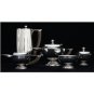 HARD TO FIND VINTAGE ART DECO 5PC MEXICAN STERLING SILVER COFFEE TEA SET ALADDIN