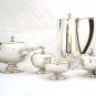 HARD TO FIND VINTAGE ART DECO 5PC MEXICAN STERLING SILVER COFFEE TEA SET ALADDIN
