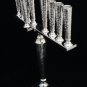 SOLID & HEAVY 925 STERLING SILVER HAMMERED DESIGN MENORAH 18" TALL ~ FREE S&H