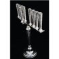 SOLID & HEAVY 925 STERLING SILVER HAMMERED DESIGN MENORAH 18" TALL ~ FREE S&H