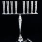 SOLID & HEAVY 925 STERLING SILVER HAMMERED DESIGN MENORAH 18" TALL ~ FREE S&H