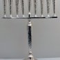 SOLID & HEAVY 925 STERLING SILVER HAMMERED DESIGN MENORAH 18" TALL ~ FREE S&H