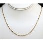 14K SOLID YELLOW GOLD TWISTED HERRINGBONE ROPE CHAIN NECKLACE 2.30MM 18" LONG