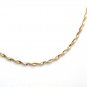 14K SOLID YELLOW GOLD TWISTED HERRINGBONE ROPE CHAIN NECKLACE 2.30MM 18" LONG