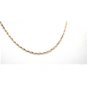 14K SOLID YELLOW GOLD TWISTED HERRINGBONE ROPE CHAIN NECKLACE 2.30MM 18" LONG