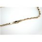 14K SOLID YELLOW GOLD TWISTED HERRINGBONE ROPE CHAIN NECKLACE 2.30MM 18" LONG