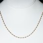 14K SOLID YELLOW GOLD TWISTED HERRINGBONE ROPE CHAIN NECKLACE 2.30MM 18" LONG