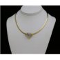 STUNNING 14K SOLID TWO-TONE GOLD & DIAMOND HEART PENDANT NECKLACE ENHANCER 9.2GR