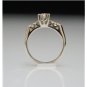 ANTIQUE ART DECO STYLE ROUND BRILLIANT DIAMOND 14K WHITE GOLD ENGAGEMENT RING