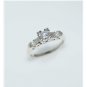 ANTIQUE ART DECO STYLE ROUND BRILLIANT DIAMOND 14K WHITE GOLD ENGAGEMENT RING