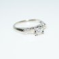 ANTIQUE ART DECO STYLE ROUND BRILLIANT DIAMOND 14K WHITE GOLD ENGAGEMENT RING