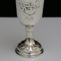 VINTAGE HAZORFIM SOLID 800 SILVER JUDAICA L'CHOVOD SHABBOS KIDDUSH CUP GOBLET