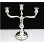 HAZORFIM SOLID 925 STERLING SILVER 3 BRANCH CANDELABRA ~ 14" TALL ~ BEAUTIFUL!