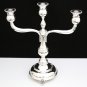 HAZORFIM SOLID 925 STERLING SILVER 3 BRANCH CANDELABRA ~ 14" TALL ~ BEAUTIFUL!