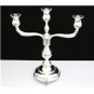 HAZORFIM SOLID 925 STERLING SILVER 3 BRANCH CANDELABRA ~ 14" TALL ~ BEAUTIFUL!