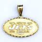 RARE 14K YELLOW GOLD 1998 OFFICIAL NFL NEW YORK JETS PENDANT BY MICHAEL ANTHONY