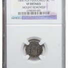 1896 PGV PUERTO RICO 5 CENT SILVER COIN KM#20 NGC VF DETAILS LOW MINT 1 YR TYPE!