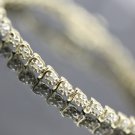 CLASSIC SOLID 14K YELLOW GOLD DIAMOND CUT LINK TENNIS BRACELET -7" LENGTH 7.7GR